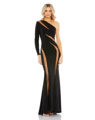 Long One Shoulder Formal Dress One Shoulder Detail Mac Duggal 11311