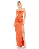 Long Spaghetti Strap Prom Dress By Mac Duggal 11562