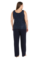 Plus Size Formal Jacket Pant Suit Suit R&M Richards 1351W