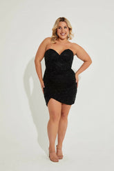 Primavera Couture 14068 Plus Size Short Fitted Cocktail Dress