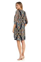 Short Print Dress Mother of the Bride Jacket R&M Richards 1567