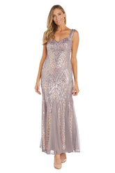 Long Formal Sequin Dress Evening R&M Richards 1788