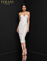 Terani Couture 1811C6027 Strapless Prom Short Dress