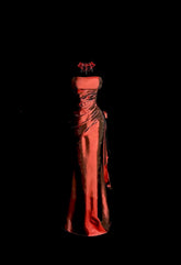 Modest Prom Dresses Inspo Mermaid Strapless Burgundy With Ruffled 80s Long Formal Gowns N3407