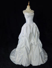 Vintage Prom Dresses Inspo Ball Gown Spaghetti Strap White With Beading For Women Formal Dress N3220