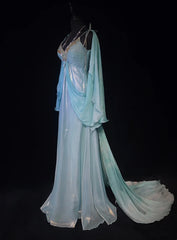 Vintage Prom Dresses Inspo Mermaid Spaghetti Strap Chiffon With Beading For Women Formal Dress N3224