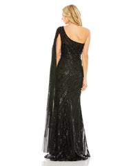 Long One Shoulder Formal Dress One Shoulder Detail Mac Duggal 20528