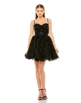 Beaded Strap Bustier Sequin Short Dress by Mac Duggal 20641