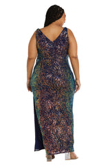 Nightway 22096W Long Evening Sequins Formal Dress