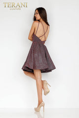 Terani Couture 2225H0457 Homecoming Short Cocktail Prom Glitter Dress