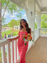 Simple Mermaid Off The Shoulder Pink Satin Sleeveless Formal For Women Girls Teens Prom Dresses N2288