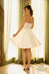Terani Couture 242C3055 Short Beaded A Line Homecoming Cocktail Dress