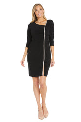 Short Fitted Dress Cocktail Knee Length R&M Richards 2635