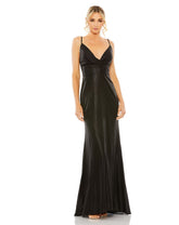 Prom Long Formal Metallic Dress Metallic Fabric Mac Duggal 26408