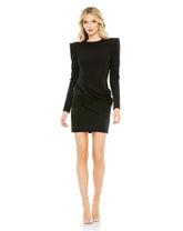 Short Long Sleeve Mini Cocktail Dress Long Sleeves & Mini Fit Mac Duggal 26704