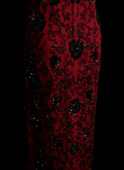 Sparkly Mermaid Spaghetti Strap Red Sleeveless Summer Formal For Women Girls Teens Prom Dresses N2239