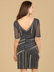 Lara Dresses 29357 Beaded Short Sleeve Cocktail Dress