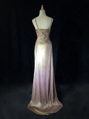 Vintage Prom Dresses Inspo A line Spaghetti Strap Lilac With Ruffled For Women Formal Dress N3243