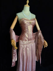 Modest Prom Dresses Inspo A Line Sweetheart Pink With Beading Cape For Women Formal Gown N3268