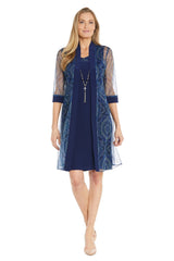 Short Sequin Jacket Dress Mother of the Bride R&M Richards 3151