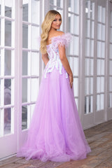 Ava Presley 39213 Formal Prom Long Sequin Feather Dress