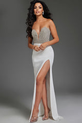 Jovani 42637 Beaded Long Formal Fitted Prom Dress