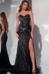 Jovani 43859 Long Ruched Evening Gown Formal Prom Dress