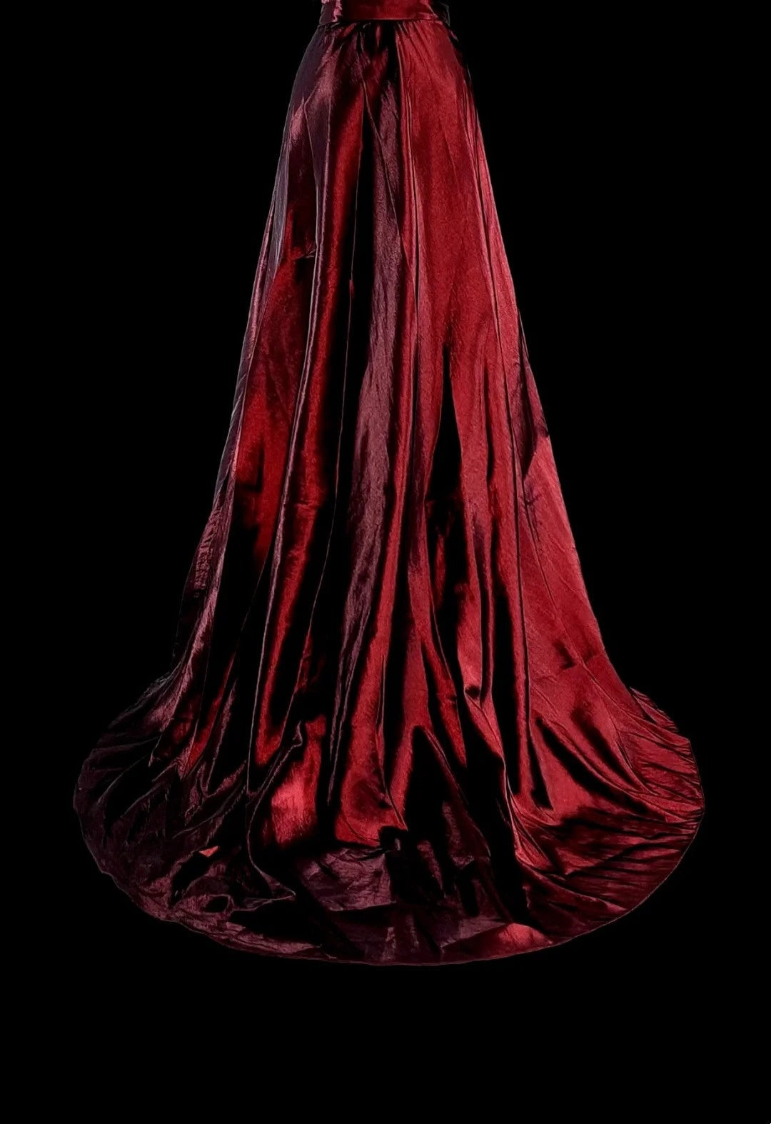 Vintage Prom Aesthetic Dresses A line Strapless Burgundy Satin With Beading Long Formal Dress N3065