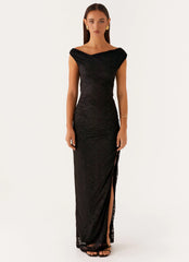 Best Of Luck Lace Maxi Dress - Black