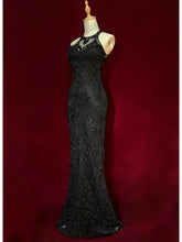 Elegant Prom Dresses Inspo Mermaid Scoop Black Sequined With Beading For Women Formal Dress N3237