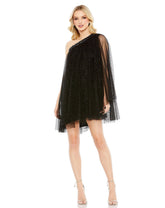 High Low Beaded Dress Homecoming Cocktail Mini Mac Duggal 50689