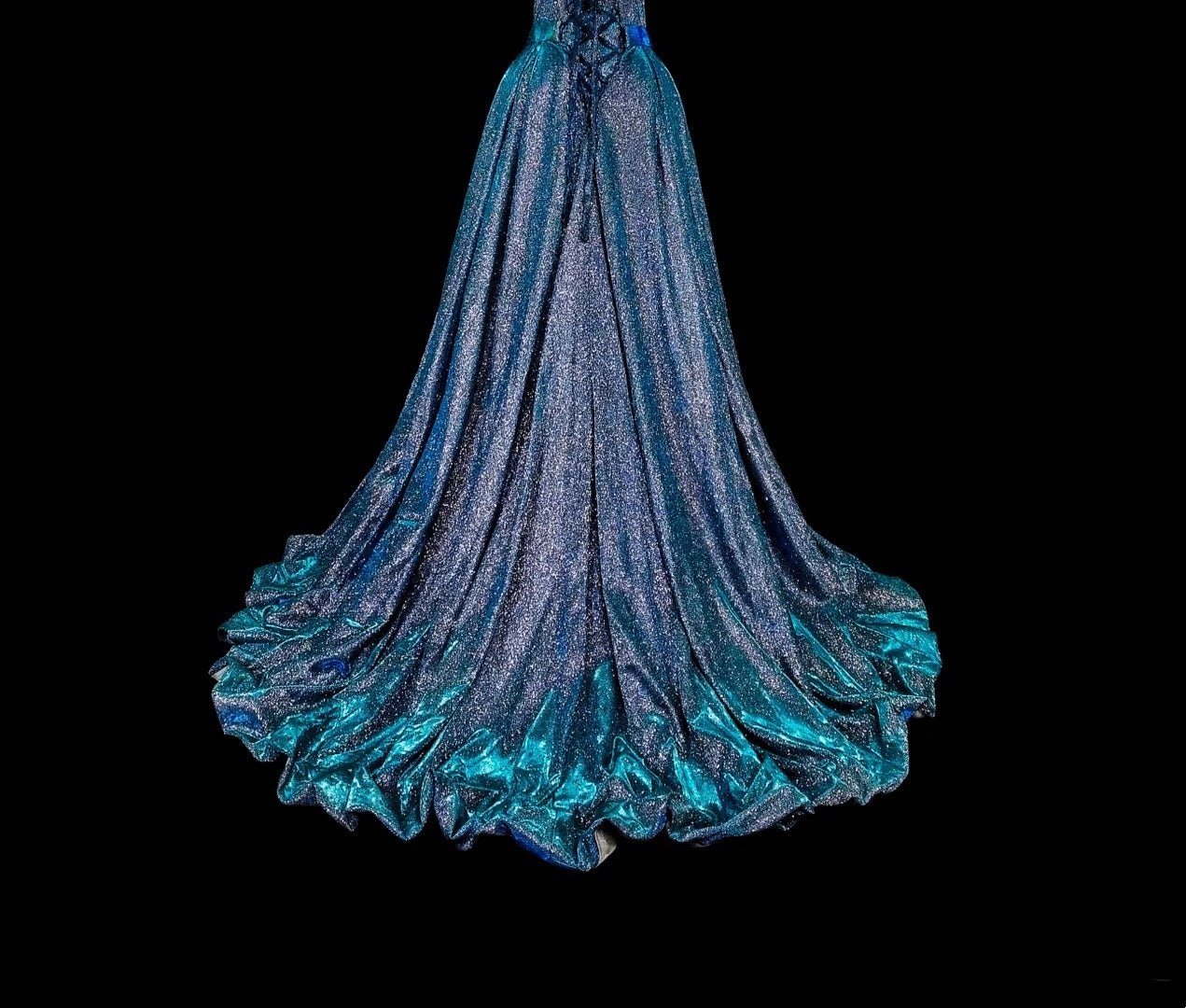 Vintage Ball Gown Sweetheart Navy Blue 70s Sequins Long Prom Gown Party Wear Dresses N1832