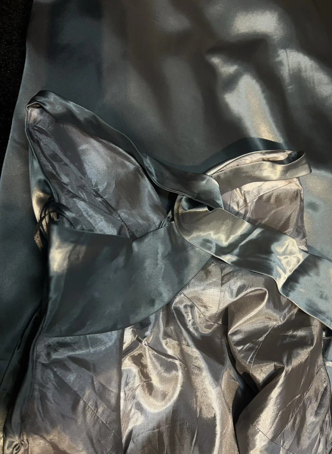 Vintage Prom Dresses 2000s A line Halter Silver Gray With Ruffle Long Prom Gown N3028