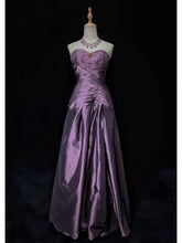 Vintage Prom Dresses Ball Gown Sweetheart Purple Taffeta 80s With Lace Long Formal Evening Outfits N3892