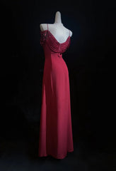 Vintage Prom Dresses Inspo A line Spaghetti Strap 90s Burgundy Satin With Cape For Women Formal Gowns N3310