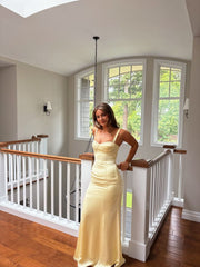 Elegant Mermaid Sweetheart Yellow Winter Long Formal Ideas Prom Evening Dress Dinner Outfits Party Gowns For Women AB2046