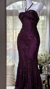 Modest Mermaid Halter Dark Green Chiffon Prom Dresses Party Dress 20th Birthday Outfits Graduation Dress N1616