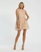 Short Beaded Dress Homecoming Cocktail Mac Duggal 8172