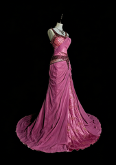 Vintage 1960s Mermaid Sweetheart With Straps Pink Satin Sleeveless Long Prom Formal Dresses N1597