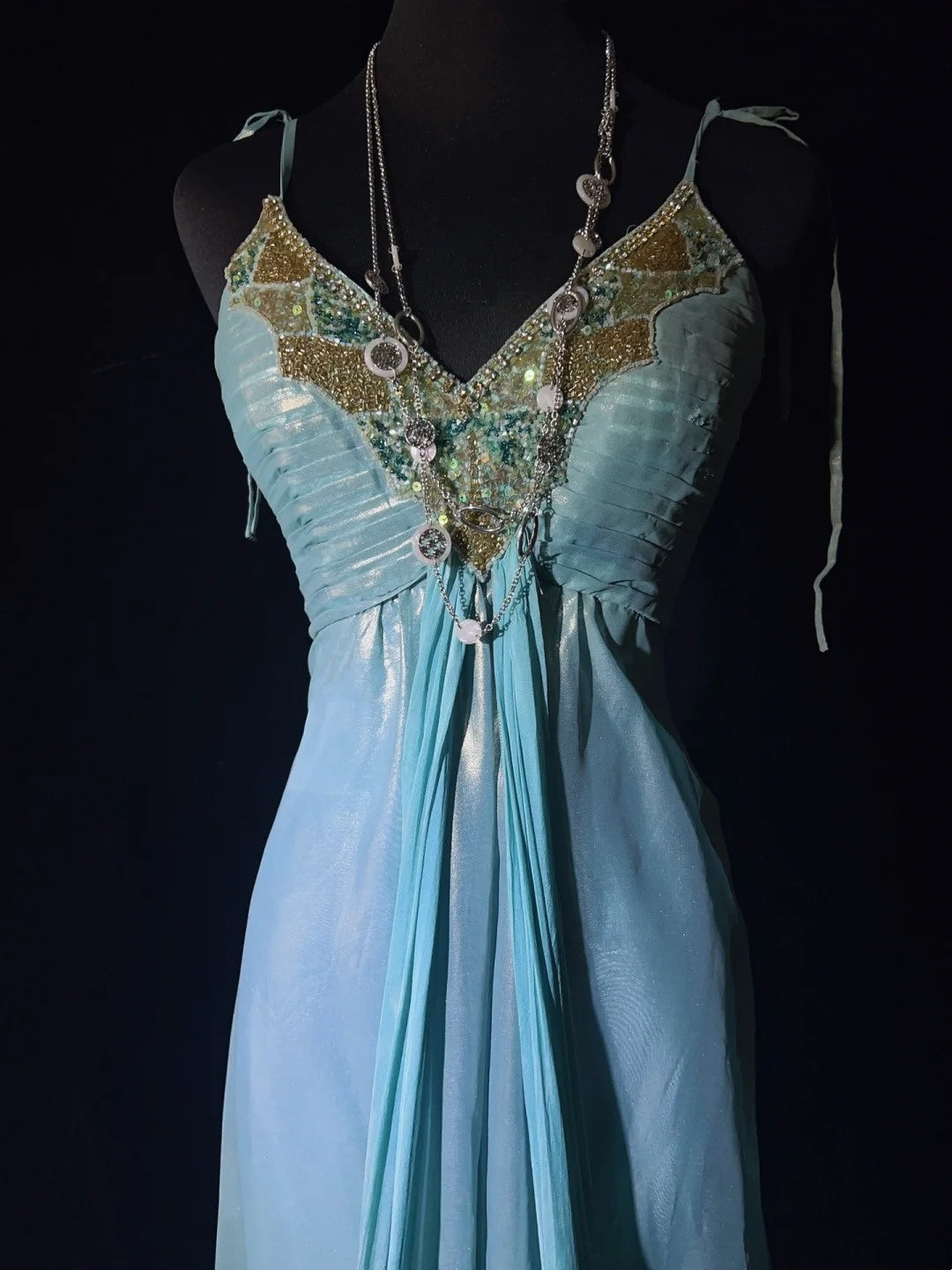 Vintage Prom Dresses Inspo Mermaid Spaghetti Strap Chiffon With Beading For Women Formal Dress N3224