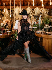 High Low Prom Dress Women Black Organza Long Formal Dance Evening Party Gowns AB1725