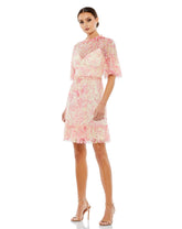 Short Floral Print Cocktail Dress Floral Print Cocktail Short Mac Duggal A9148