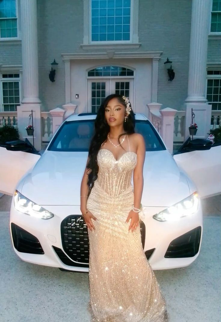 Modest Senior Prom Dresses High Schools Inspiration Mermaid Halter Gold Sequin Long Semi Formal Grad Prom Dress For Teens AB2010