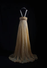 Women's Cocktail Party Gowns 80s A line V Neck Chiffon Pleated With Beads Long Graduation Dinner Outfits Prom Dresses AS075