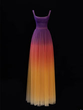 Classy A line Square Neck Multi Colors Formal Tulle Style Impress Long Prom Dresses Party Gowns SA092