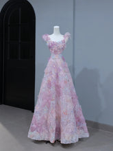 Cute Prom Dresses Aesthetic A Line Spaghetti Straps Pink Floral Inspiration Style Impress Corset Fitted Long Party Formal Gown AS393