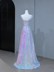 Cute Prom Dresses Aesthetic A Line Square Neck Sequin Long Inspiration Style Impress Corset Fitted Long Party Formal Gown AS400