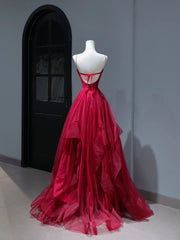 Modest Prom Dresses Aesthetic A Line Spaghetti Straps Burgundy Tulle Inspiration Impress With Pleated Long Party Formal Gown For Teenagers High Schools AS403