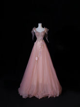 Modest Prom Dresses Aesthetic A Line Spaghetti Straps Pink Tulle Inspiration Impress Long Party Formal Gown For Teenagers High Schools AS408