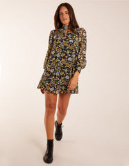 High Neck Swing Dress
